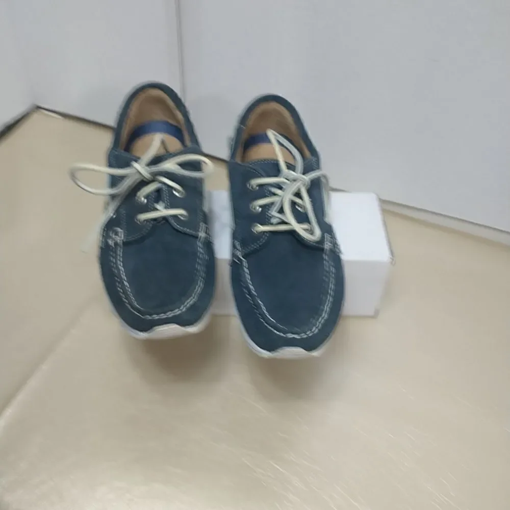 GREATS BROOKLYN MENS SZ 8 CADET BLUE SUEDE LEATHER SNEAKERS BOAT DECK SHOES